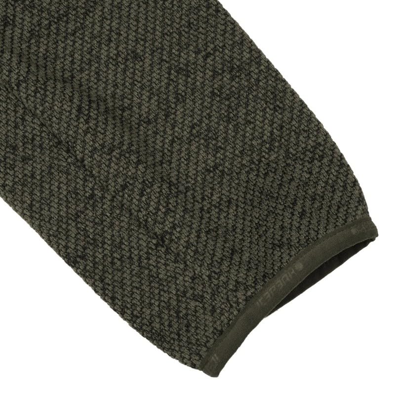 Icepeak MANAWA - Giacca in pile da uomo, verde scuro, in poliestere riciclato, con cappuccio, per attività all'aperto