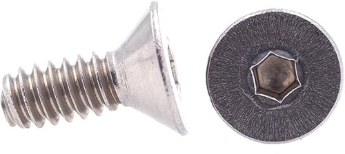 Miniatura 2 de Prime-Line 9172897 Tornillos de casquillo de enchufe, cabeza plana, unidad hexagonal (Allen), #6-32 X 38 pulgadas (paquete de 10)