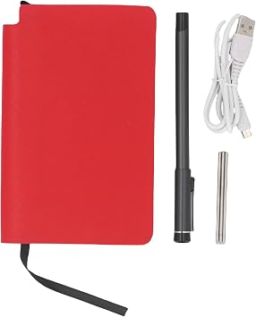 Sanpyl Smart Writing Set, Digital Notebook with Smart Pen, Real time Sync for Digitizing, Intelligent Paper Screen Synchronized Writing Notebook, Bluetooth Wireless for Phone Tablet Red