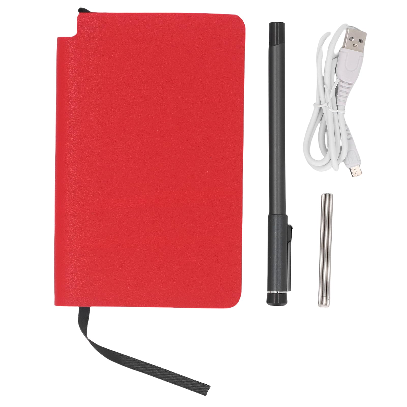 Goshyda Cuaderno Digital Inteligente con Bolígrafo, Panel de Escritura de Generación OCR y AI, Sincronización en Tiempo Real BT5.0 para Tableta de Teléfono, Almacenamiento sin Conexión y (Rojo)