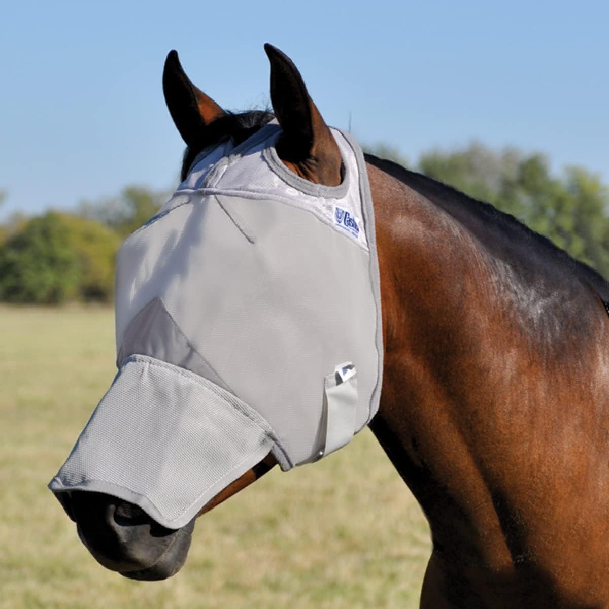 Cashel Crusader Fly Mask with Long Nose, Grey, Weanling