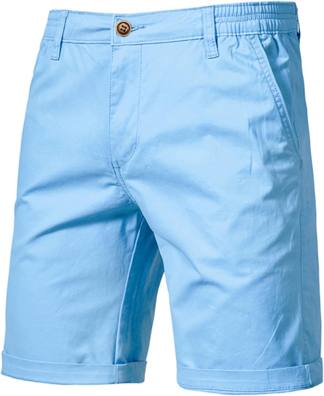 Oymyakon Men's Stretch Chino Short Slim Fit 10" Inseam Flat Front Shorts Summer Cotton Casual Shorts with Pocket