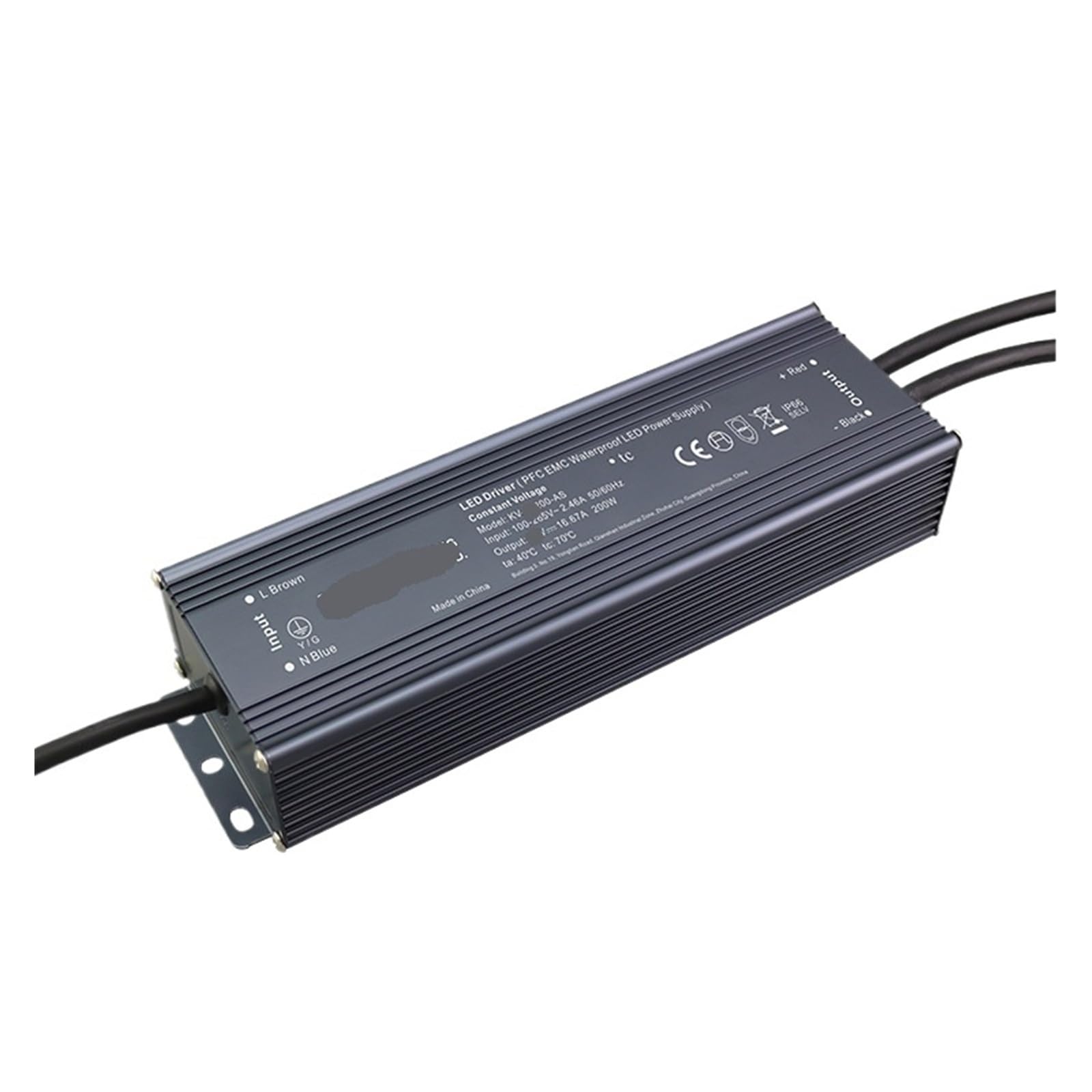 NVSFZGIYG Constant Voltage Waterproof Drive Fountain Light Square Live Switch Power Supply(24V 8.33A 200W)