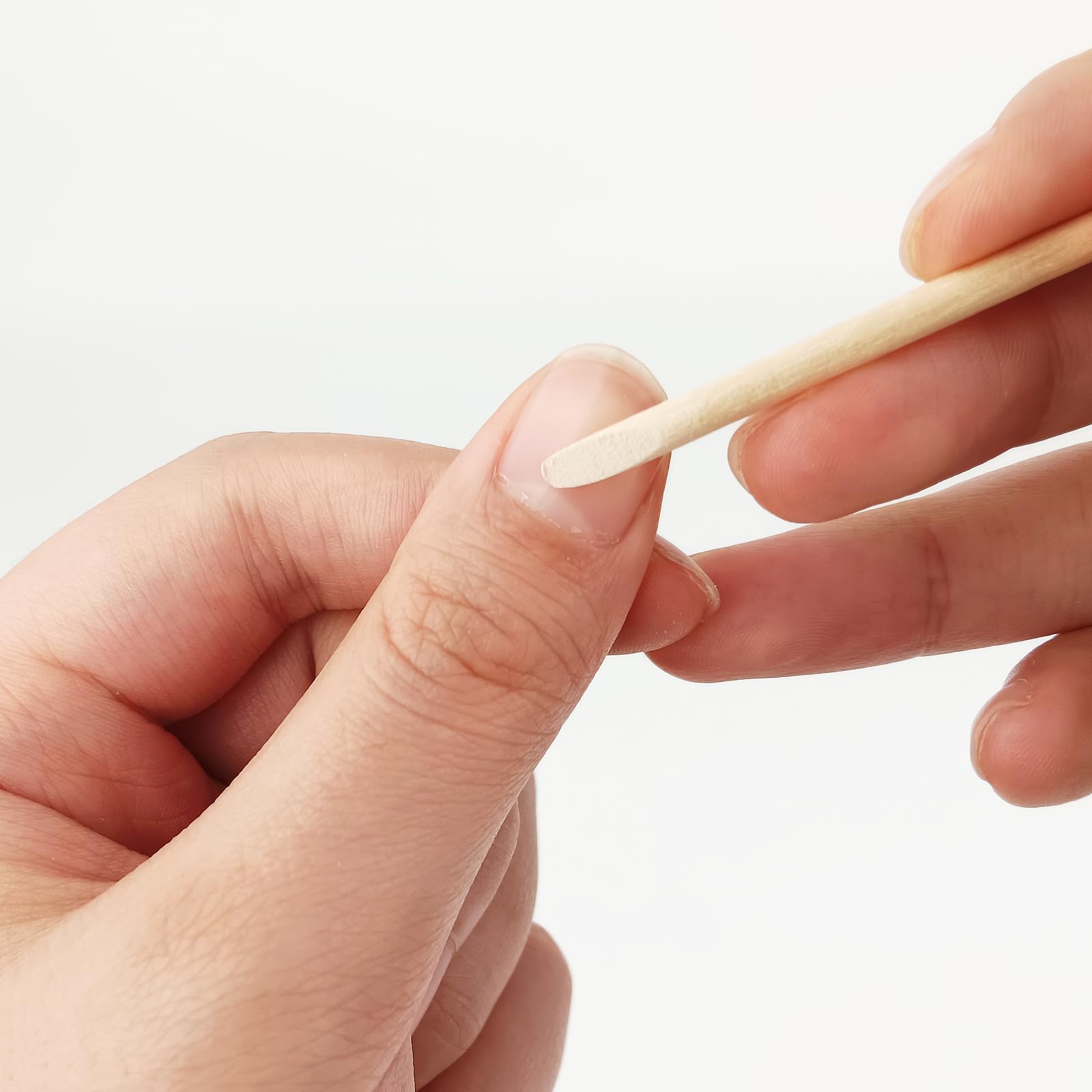 100 palitos de uñas de madera naranja, juego de empujador y removedor de cutículas de madera de 4.5 pulgadas, herramientas de manicura de doble cabeza para el hogar y el salón 4