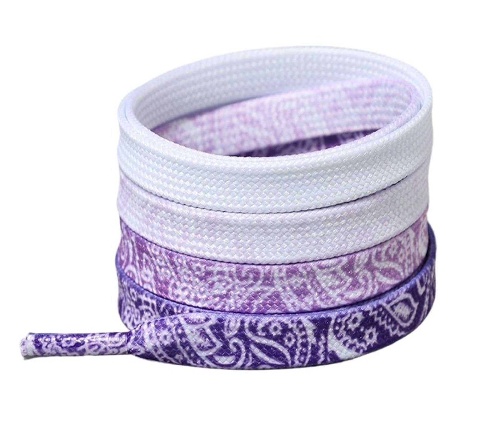GPDNBIEU Shoelaces, Cadarços Degradê De Borracha Para Sapatos, Tênis, Homens, Mulheres, Esportivos, Acessórios Planos(Gradient Purple,120cm)
