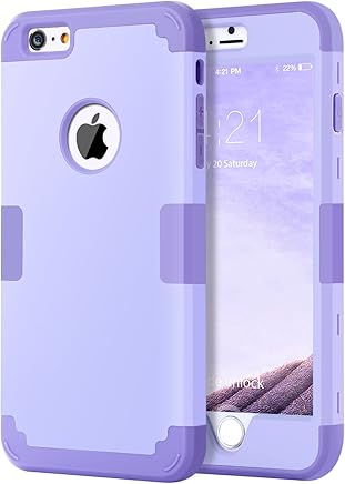 BENTOBEN Funda iPhone 6 Plus, Funda iPhone 6s Plus Original, 3 en 1 PC H?brido y TPU Silicona Suave Fuerte Ultra Delgada Resistente PC Bumper Funda Protectora para iPhone 6/6s Plus (5.5''), P?rpura BENTOBEN Funda iPhone 6 Plus, Funda iPhone 6s Plus Original, 3 en 1 PC H?brido y TPU Silicona Suave Fuerte Ultra Delgada Resistente PC Bumper Funda Protectora para iPhone 6/6s Plus (5.5''), P?rpura