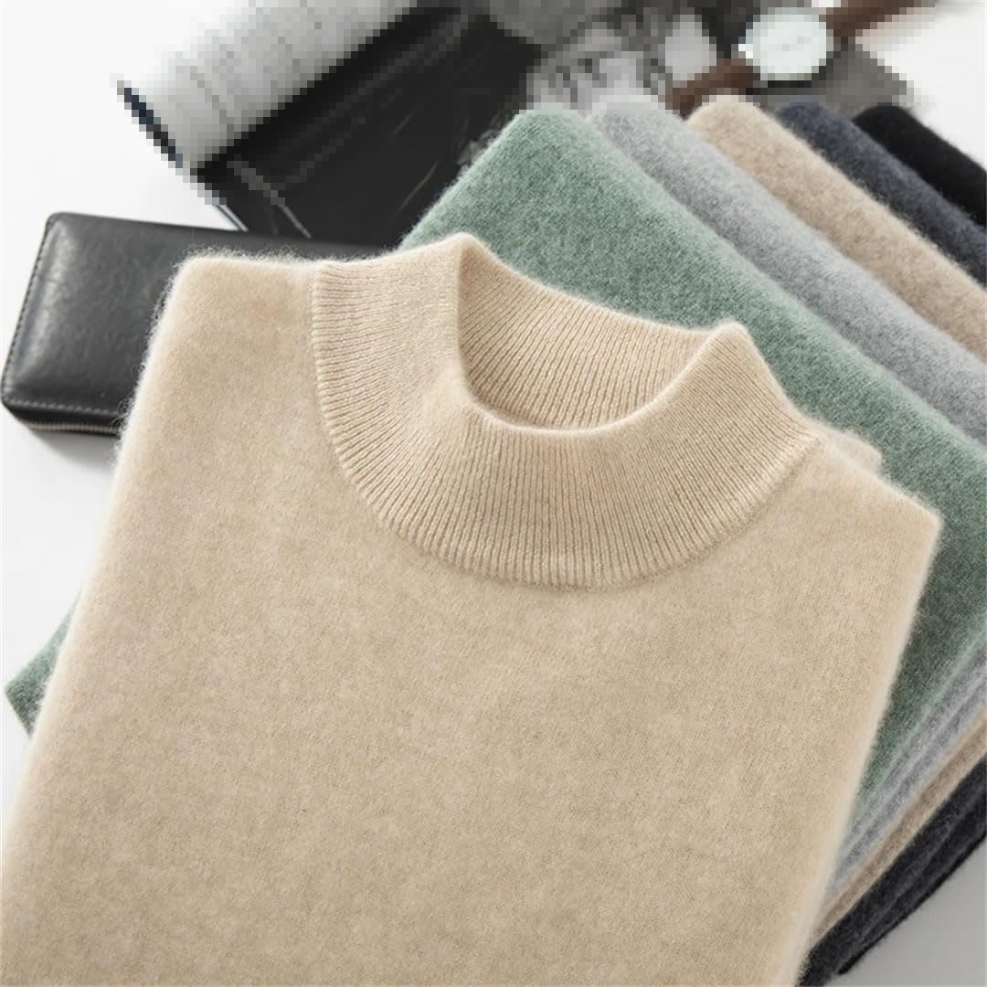 Jersey De Cachemir con Cuello Alto Y Manga Larga para Hombre