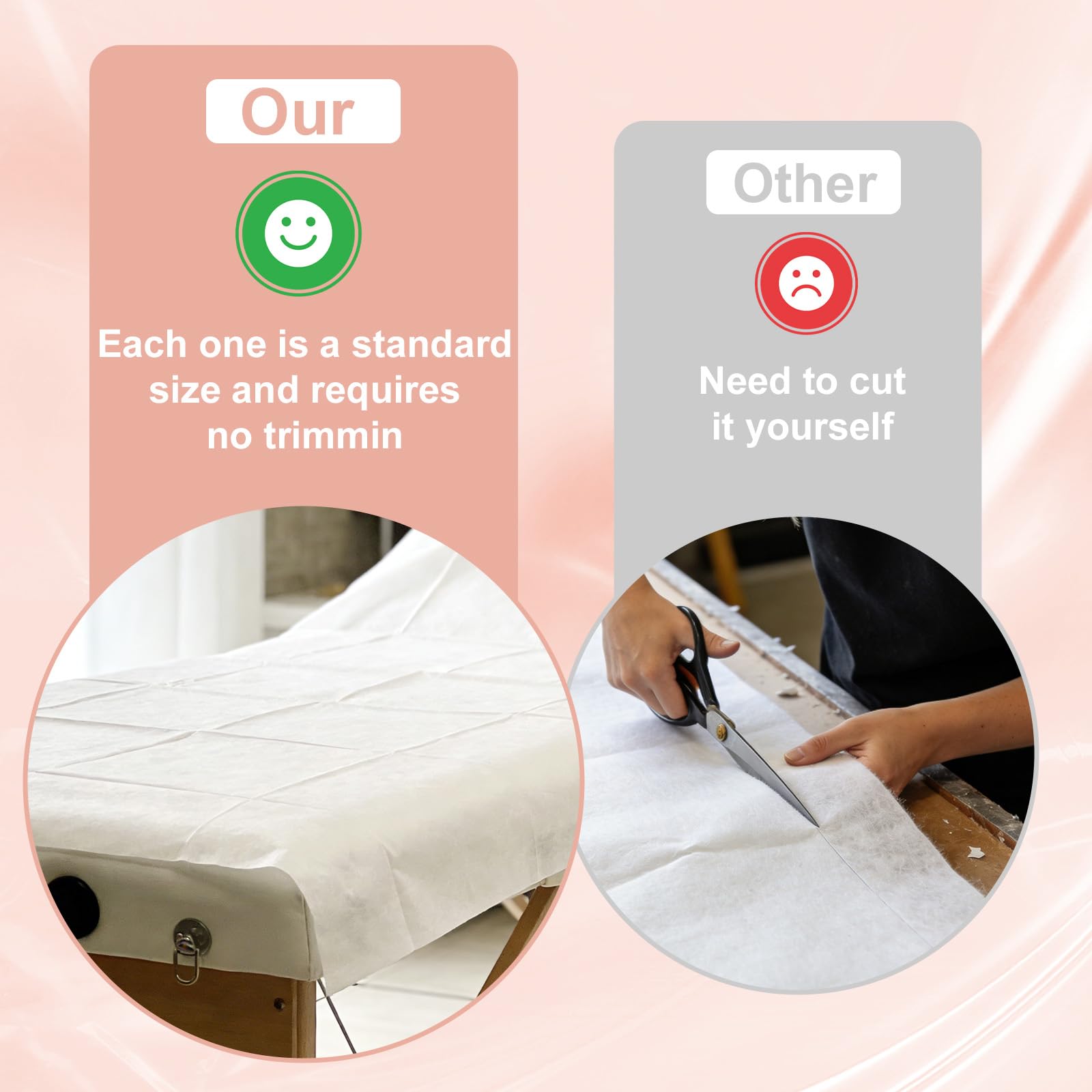 Juego de sábanas de spa desechables para mesa de masaje, 30 piezas, fundas de tela no tejida para salón de belleza, hoteles, 70 x 31 pulgadas