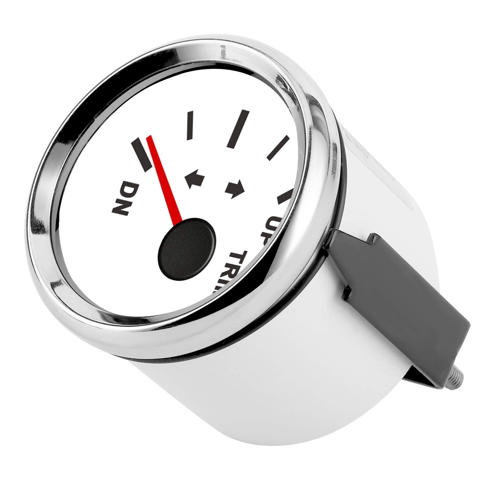 Trim Gauge IP67 Impermeabile, Yosoo 9-32 V CC 52 Mm Indicatore di Bilanciamento Dell'assetto della Barca Per Ship Yacht Marine(Cornice argento su bianco)
