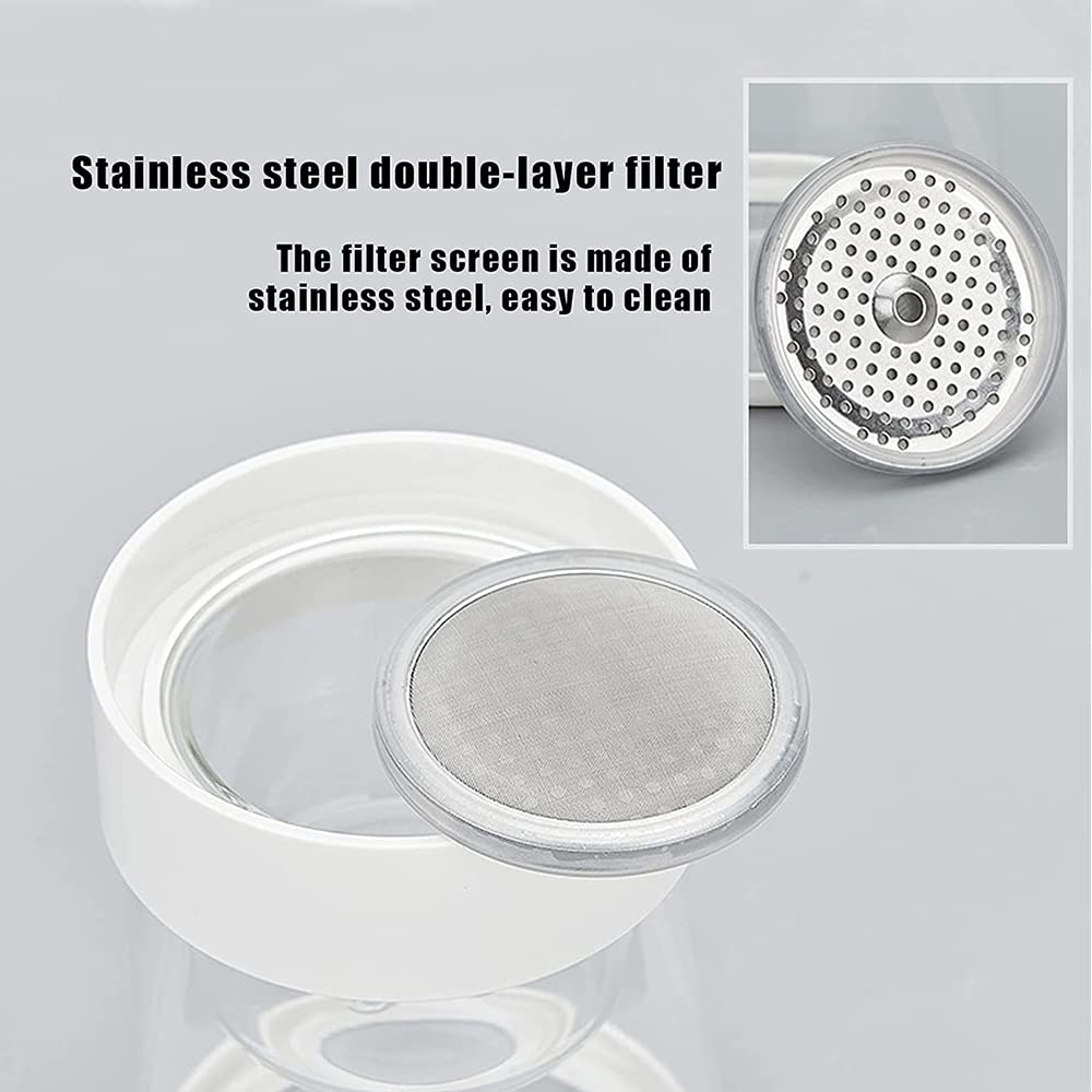 Ice Drip Kaffeemaschine, 400 ml, kaltgebrühter Kaffee, glatter Tropfer, langsamer Kalttropfen, Eiskaffeekonzentrat, Brauer mit einstellbarem Wasserfluss, Edelstahlfilter