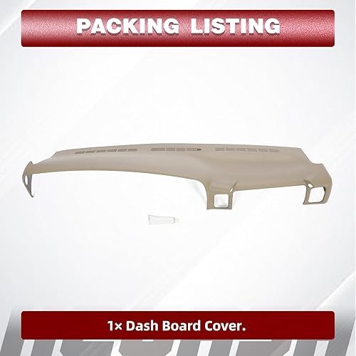 Miniatura 5 de HECASA Cubierta de tablero compatible con camionetas GM 1999-2006 Tahoe Yukon Avalanche Suburban ABS pintado de plástico marrón claro claro cubierta