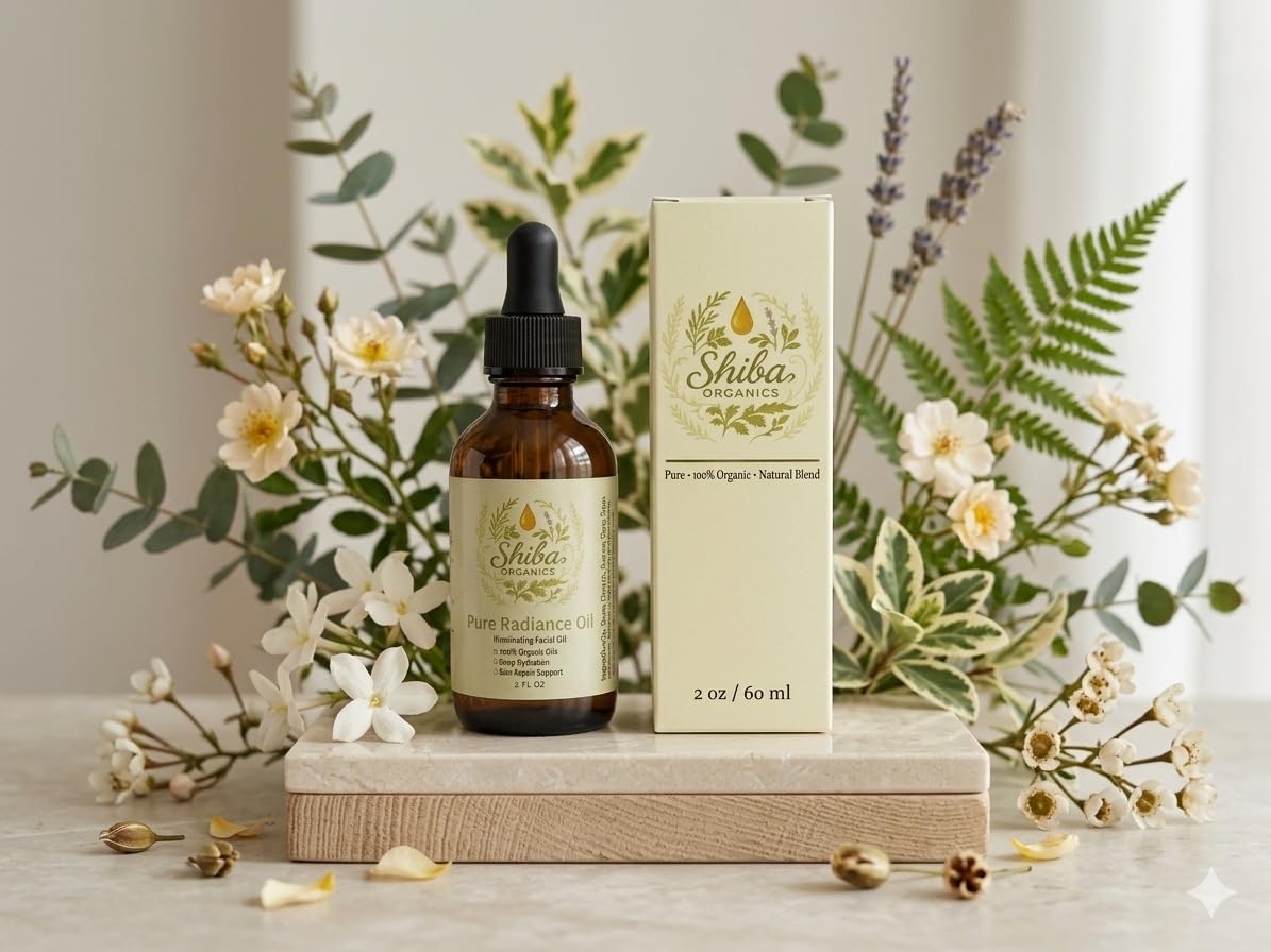 Pure Radiance Oil - Face Oil for Glowing Skin, Hydrating Facial Oil with Rosehip, Jojoba & Pomegranate. Lightweight Botanical Face Oil for Dry, Dull Skin - Natural Glow Oil Moisturizer