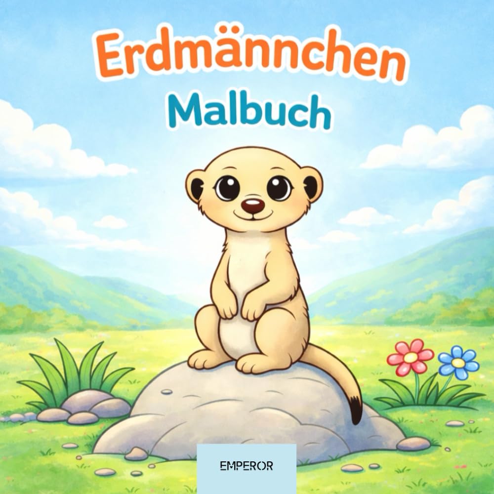 Erdmännchen Malbuch: Niedliche Erdmännchen zum Ausmalen – Das erste Malbuch für Kinder ab 2 Jahren | Große einfache Motive für Kleinkinder | Perfektes ... Mädchen und Jungen (Außergewöhnliche Tiere)