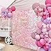 COKAOBE Iridescent Pink Shimmer Wall Backdrop, 24PCS Square Sequin Shimmer Backdrop Panel, Photo Backdrops for Birthday, Anniversary, Wedding, Graduation & Bachelorette Party Decoration