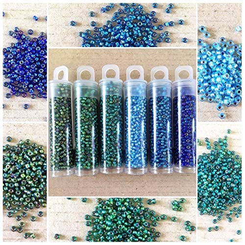 Round Rocaille Seed Beads Size 11/0, Each in 2