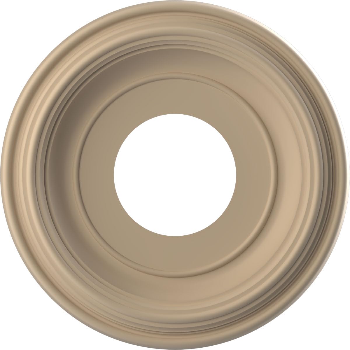 Ekena Millwork CMP10TRGBE Geleneksel Termoform PVC Tavan Madalyonu (5 1/2 cm'ye kadar kanopilere uyar), 10" OD, UltraCover Saten Smokey Bej