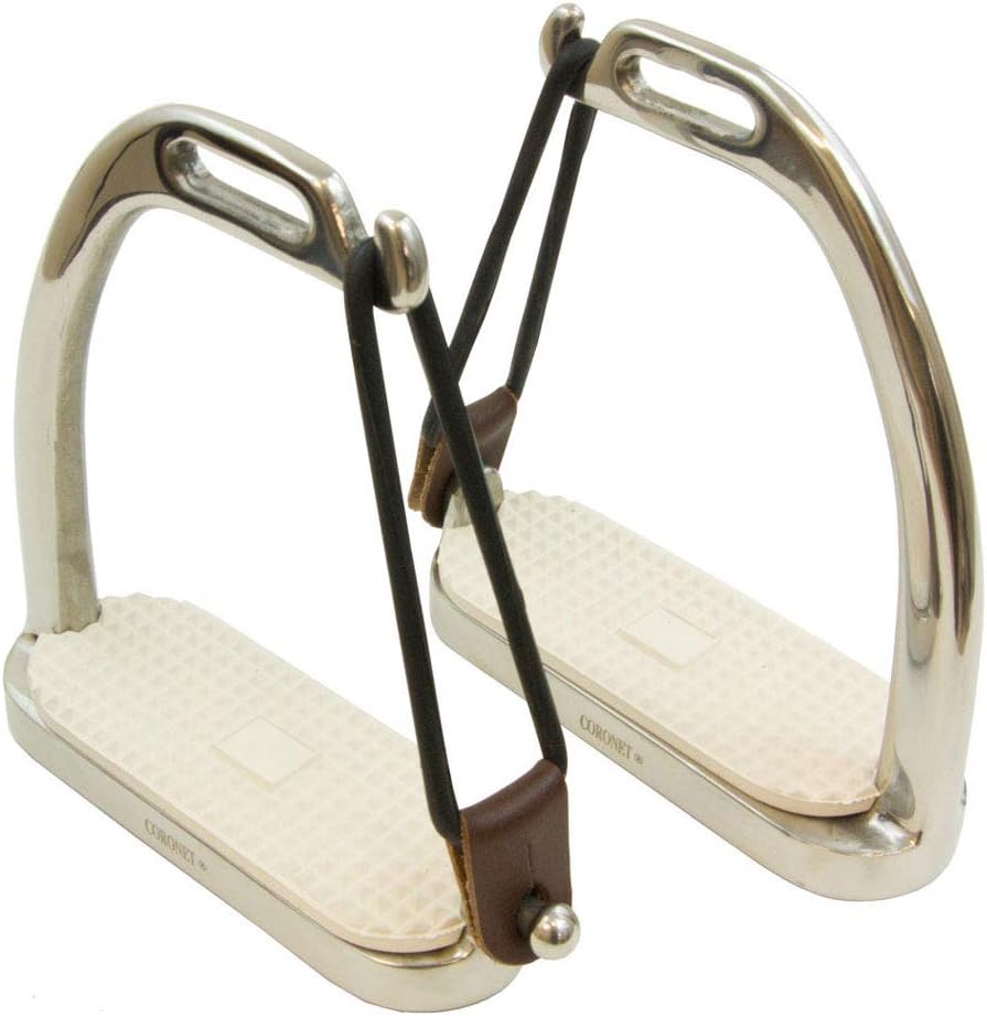Coronet Fillis Peacock Safety Stirrup Irons with Pad