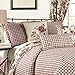 Waverly Norfolk Modern Farmhouse Floral 4-Piece Reversible Quilt Bedspread Set, Full/Queen, Tea Stain