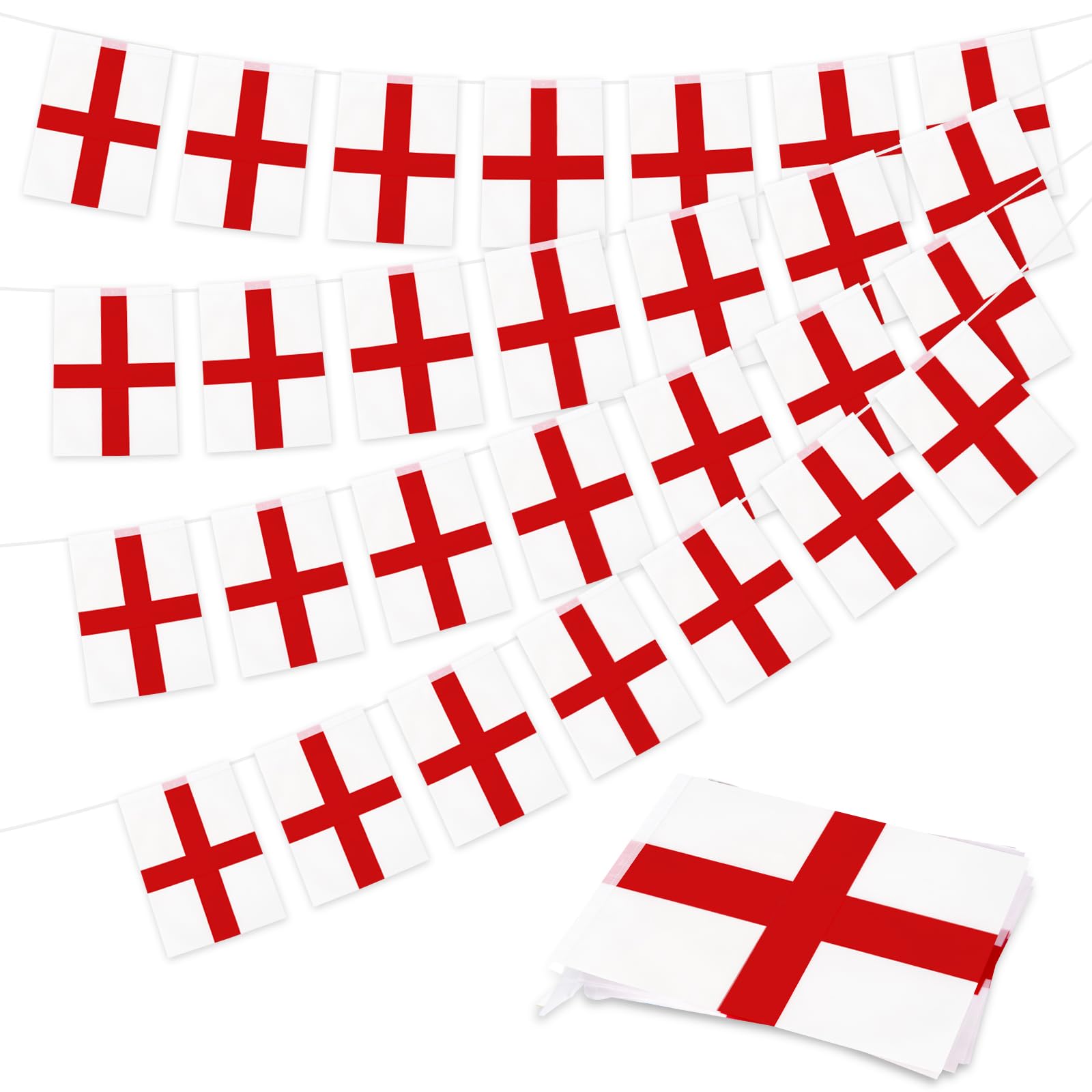Banderines de Inglaterra de 10 metros para eventos deportivos y fiestas de fútbol internacionales