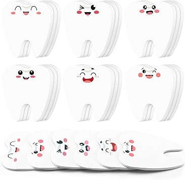 24 Pcs Dental Assistant Hygienist Tooth Sticky Notes Tooth Shaped Sticky Notepads Dental Assistant Gift Accessories Funny Cute Office Stuff for Coworkers, Employees, Students, Doctors, and Nurses