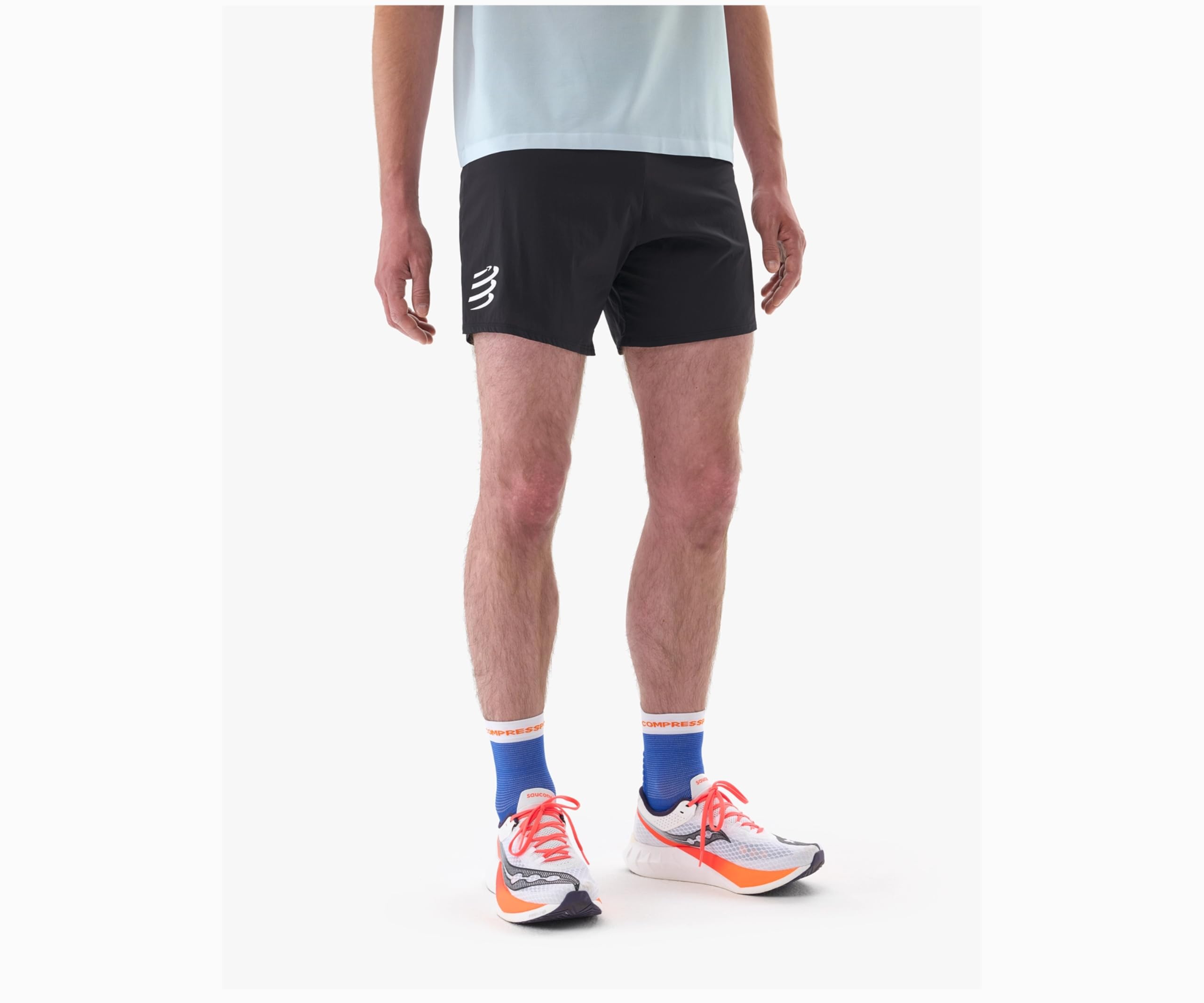 COMPRESSPORT Short Course à Pied Homme | Tissu Ultra-léger, Respirant et ajusté - | avec Slip intégré & Poche à clé - Parfait pour l’entraînement et la Course