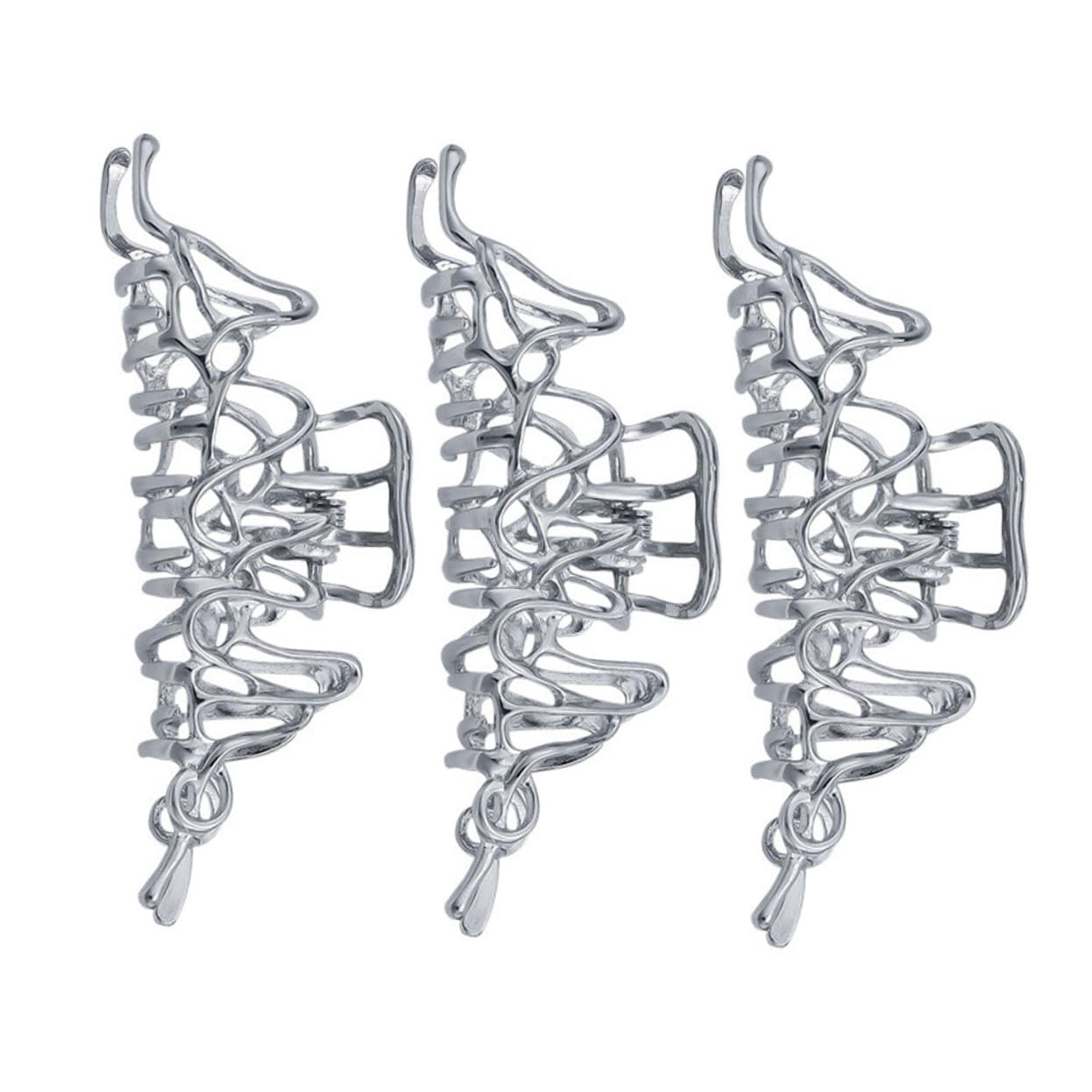 Mikinona 3pcs Metal Hair Clasp Alloy Hair Clamp Irregular Shark Tooth Claw Clip for Women Thick Thin Styling Accessories Mikinona 3pcs Metal Hair Clasp Alloy Hair Clamp Irregular Shark Tooth Claw Clip for Women Thick Thin Styling Accessories