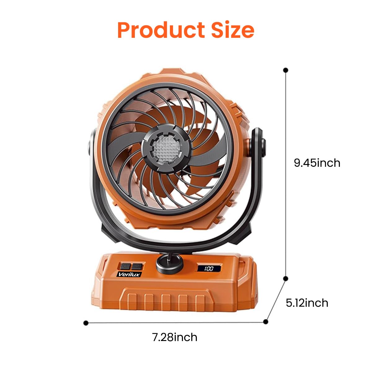 Verilux 3-in-1 Fan: Fan, Light & Power Bank -2 Verilux 3-in-1 Fan: Fan, Light & Power Bank -2