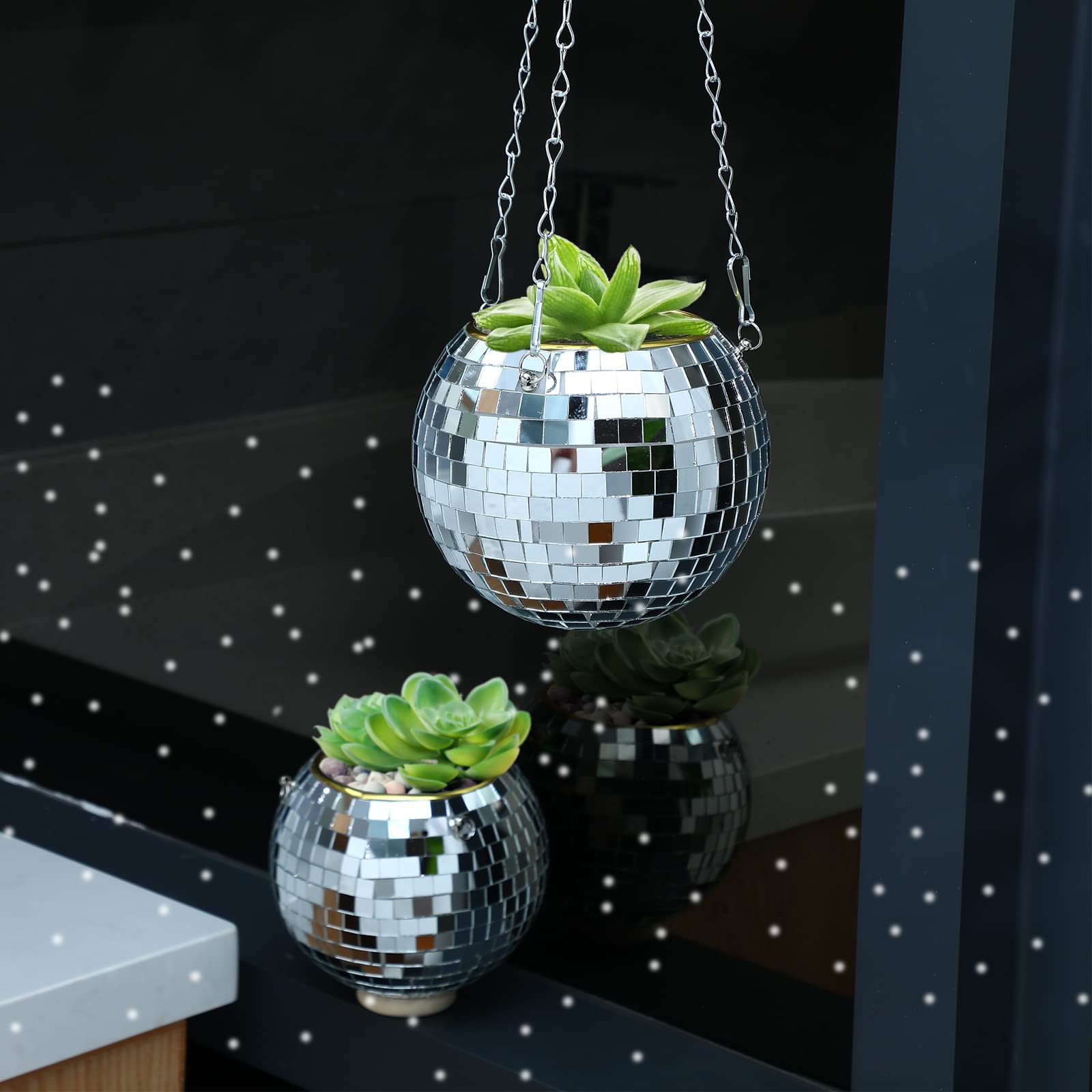 飾り盆 Amazon.com : Remerry 6 Pcs 6 Inch Disco Ball Planter Mirror Ball