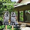 BobbleHead Owl Decoys Sculpture to Scare Birds Away, 2-Pack 8.3" Fake Owl Plastic Scarecrow Bird Deterrent, Natural Enemy Pest Repellent, Garden Decor Statues for outside, Patio, Lawn, Yard Decoration