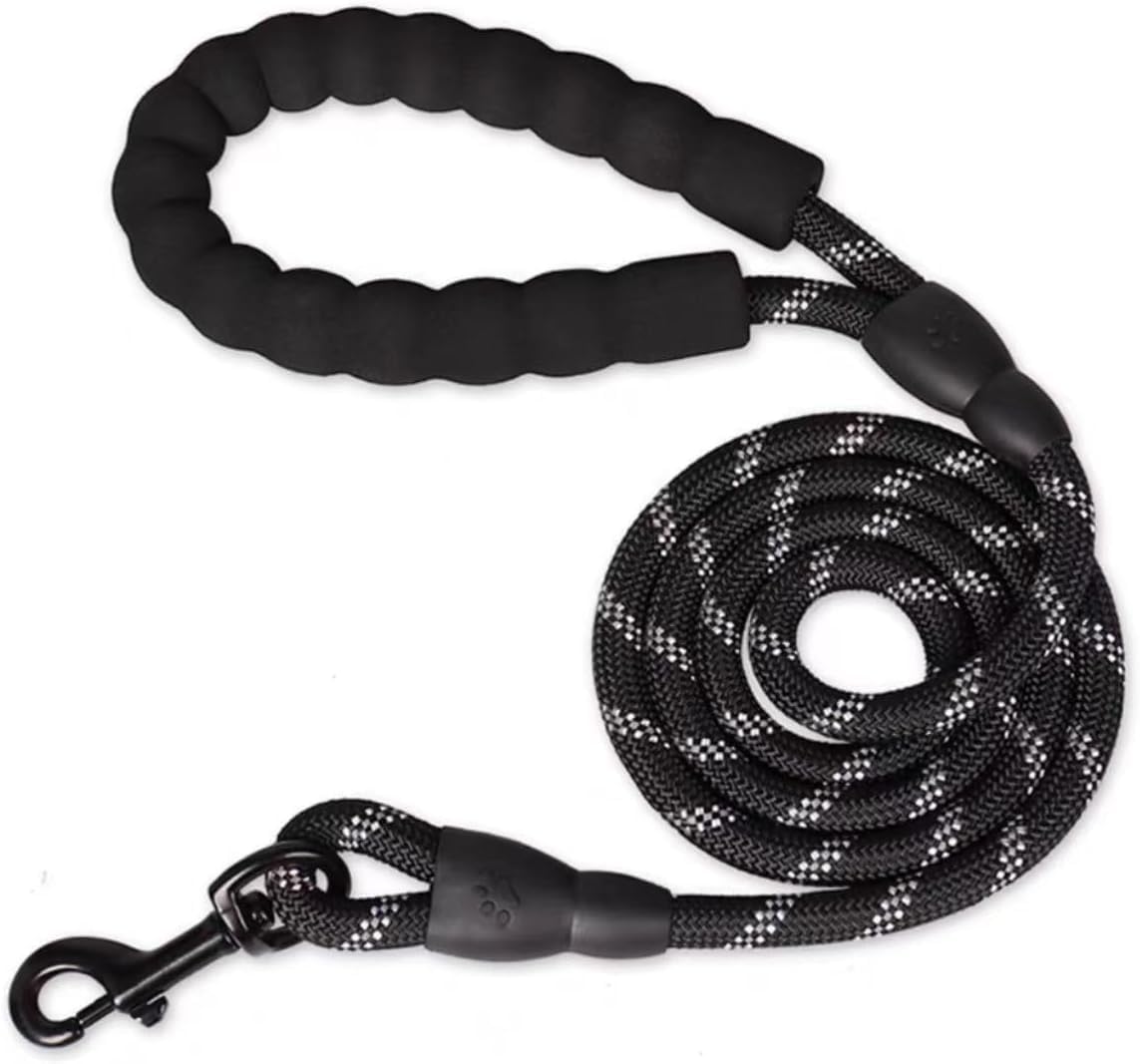 Agirav Tail 5 Feet Dog Leash with Comfortable Padded Handle and Highly Reflective Threads for Small Medium and Large Dogs (5FT-1/2, Black) (B0DC6MH5DY) Amazon Price History, Amazon Price Tracker