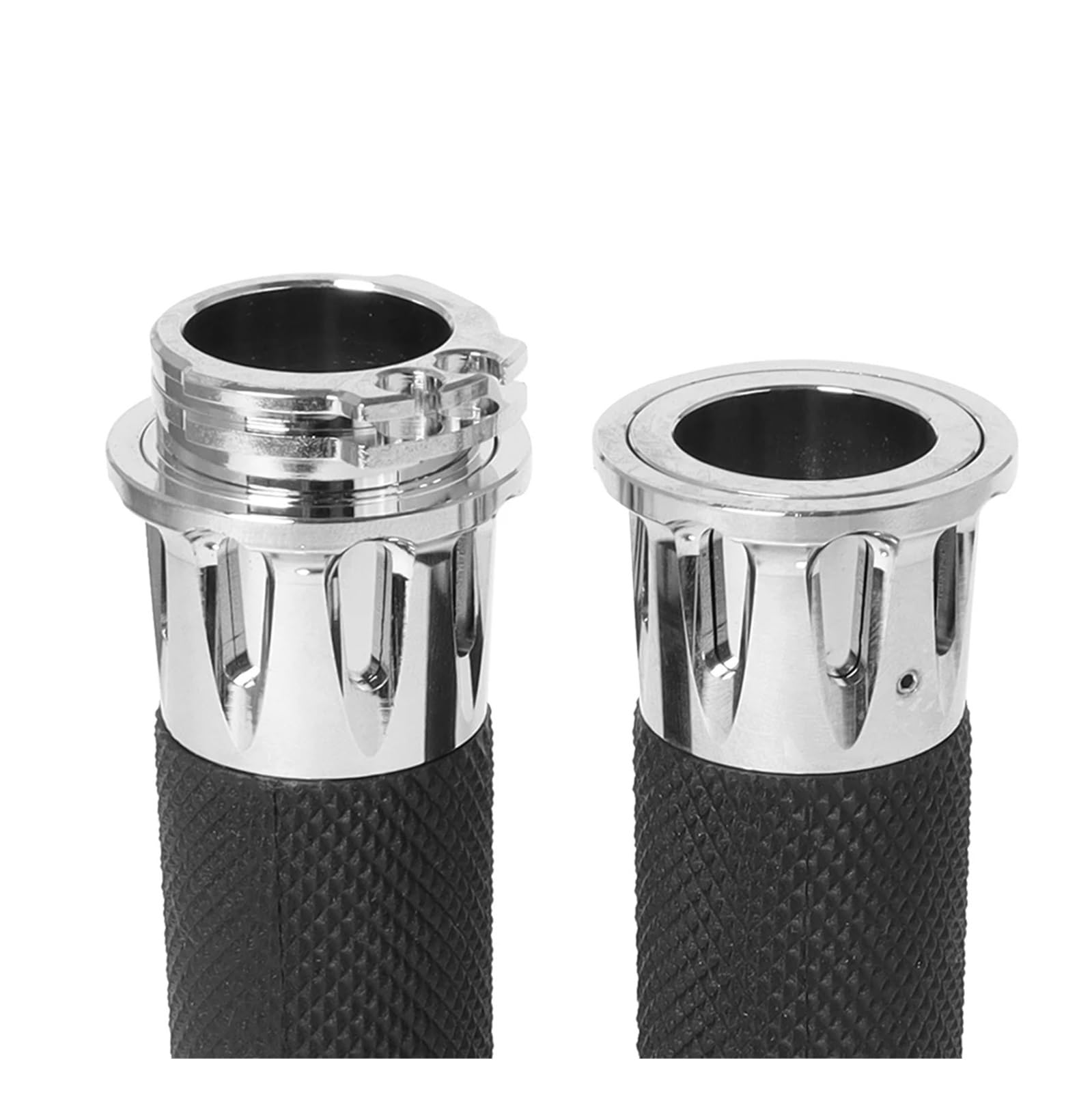 Empuñaduras Manillar Empuñadura De Barra para Motocicleta, Empuñaduras De Goma para Sportster 883 1200 XL XR, para Softail, para Touring, para Dyna(Chrome)