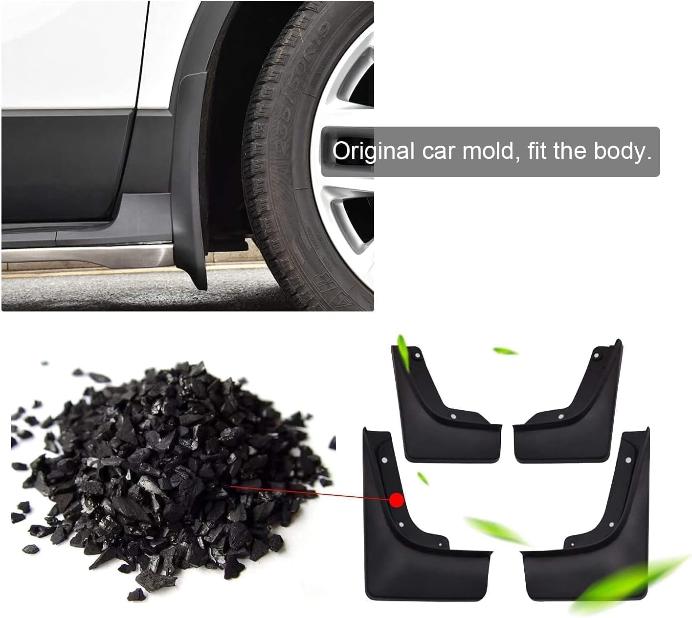 UDRFKDS Mud Flaps Splash Guards For CROWN KLUGER 2021 Accessories Mudflap Fender Flares Front and Rear Mud Guard Set 4PCS