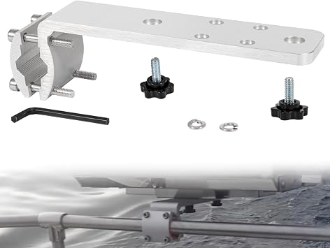 58182 Stow N Go Grill Rail Mount Bracket, Compatible with Any Kuma Grill and RV Boat Camping Inside/Outboard 7/8" to 1-1/4" Round or 1-1/4" Square Horizontal Railings