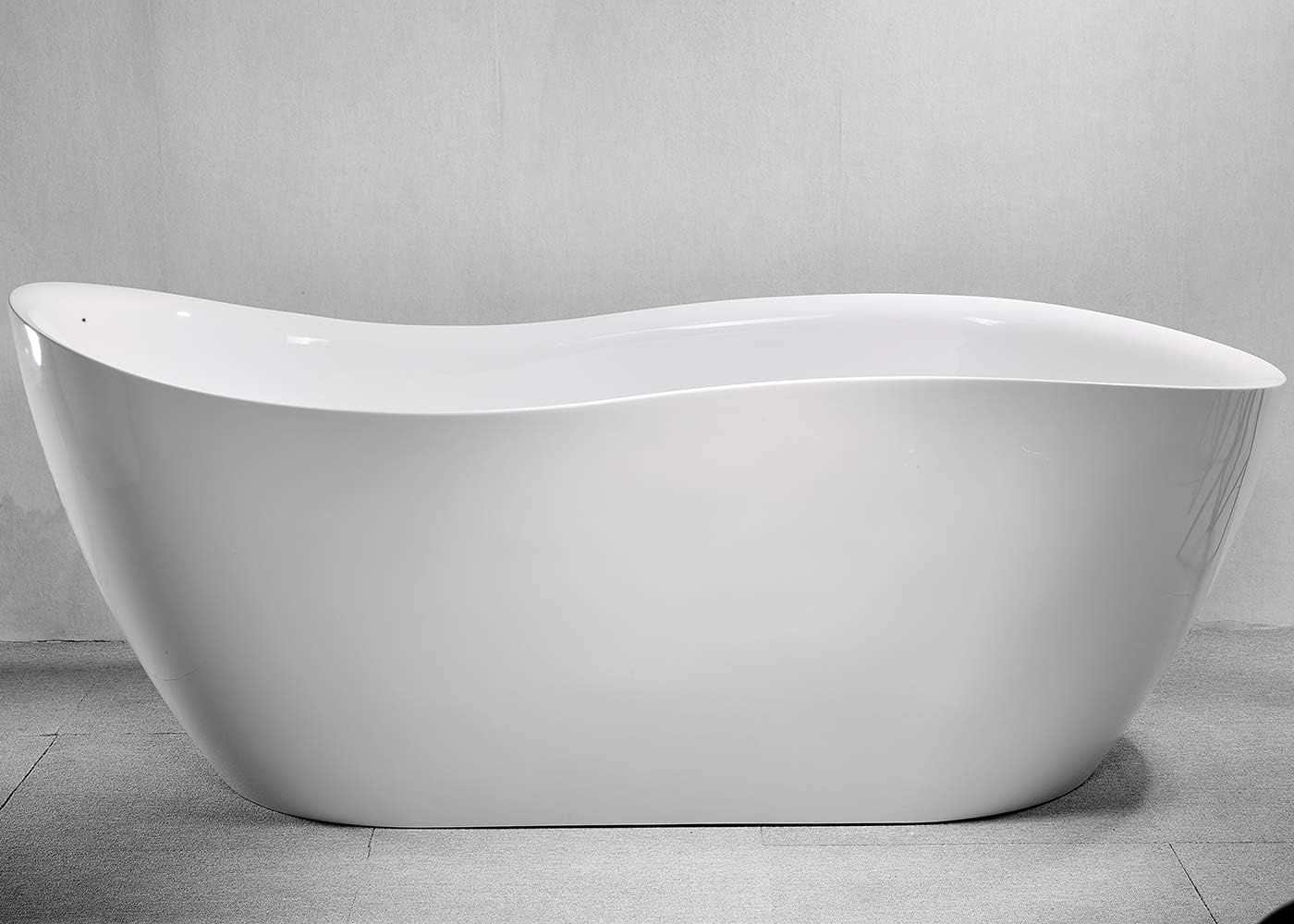 CRACCO SPA Acrylic Freestanding bathtub Soaking Bathtub, White Modern