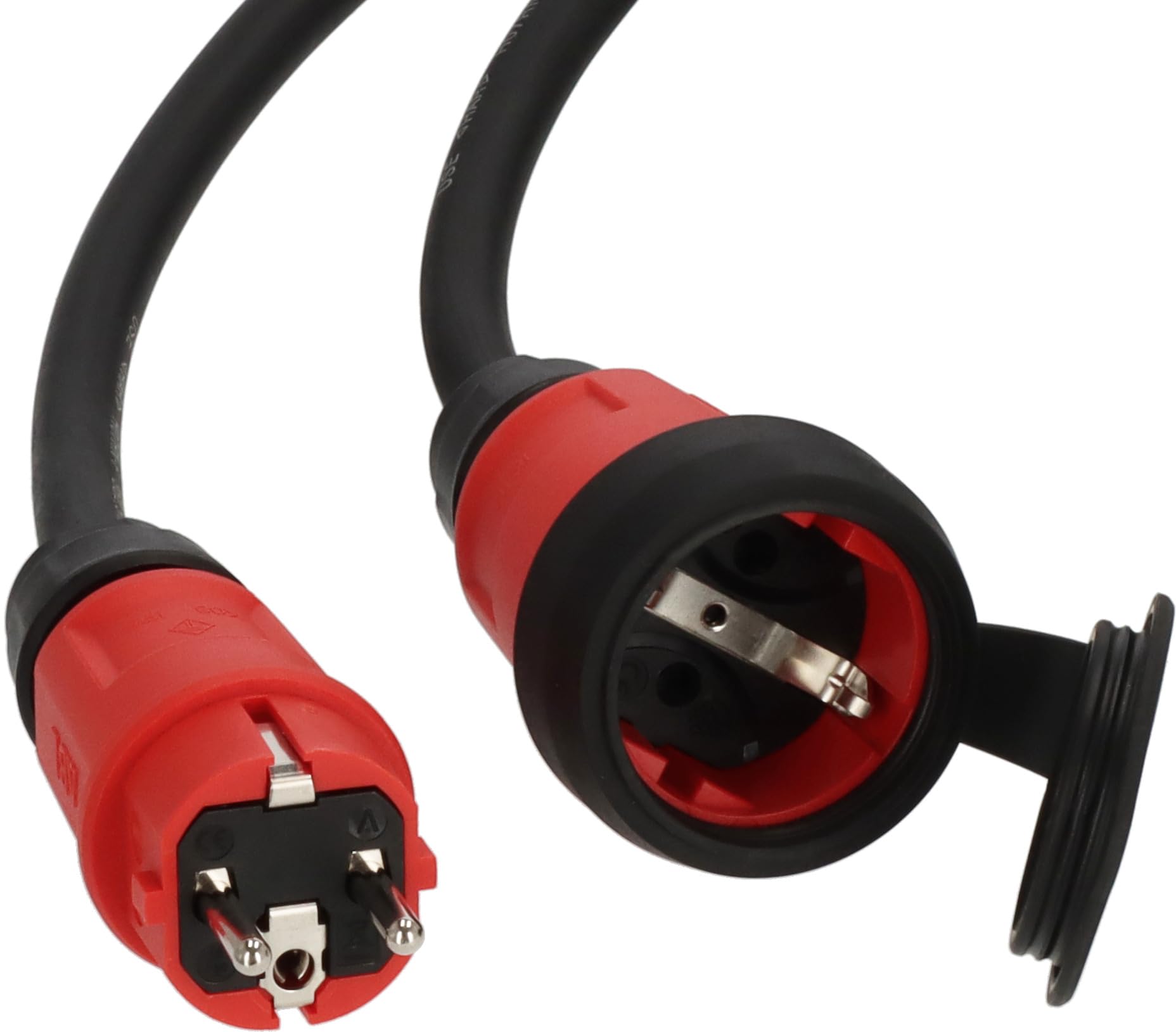 Brennenstuhl Professional przedłużacz VN 1100 (10 m kabel H07RN-F 3G1,5 w kolorze czarnym, zastosowanie na placu budowy i na stałe zastosowanie na zewnątrz IP44, Made in Germany)