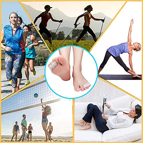 Pinky Toe Separator Tailors Bunion Pads, (10Pcs) New Material, Gel Little Pinky Toe Protectors Sleeve For Tailor's Bunions, Curled Pinky Toes, Overlapping Toe, Blisters, Pain Relief From Friction #TOP6
