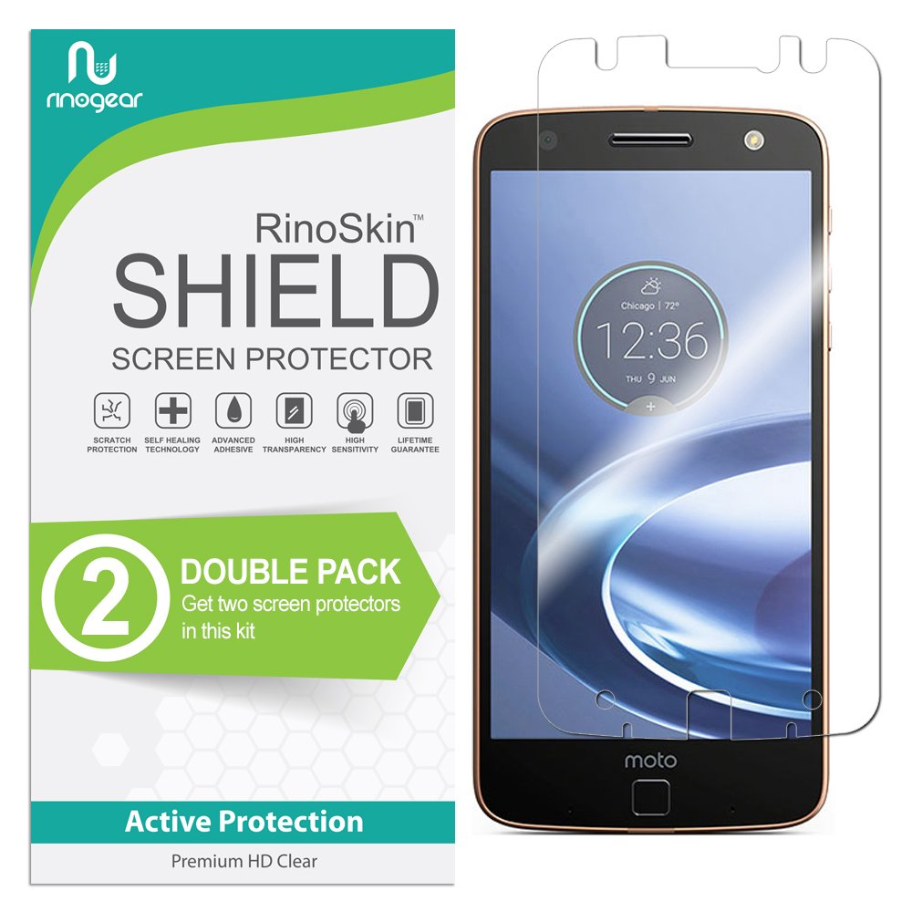 (2-Pack) Screen Protector for Moto Z Force Droid Screen Protector [Flexible Clear Film] Case Friendly Accessories