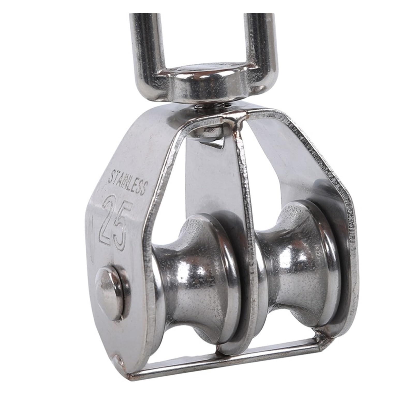 Carrucola singola Fune per puleggia Puleggia in acciaio inossidabile M15/M25 Ruota singola/doppia Girevole Set di pulegge for fune di sollevamento Strumenti for ruote di sollevamento Fune Puleggia for