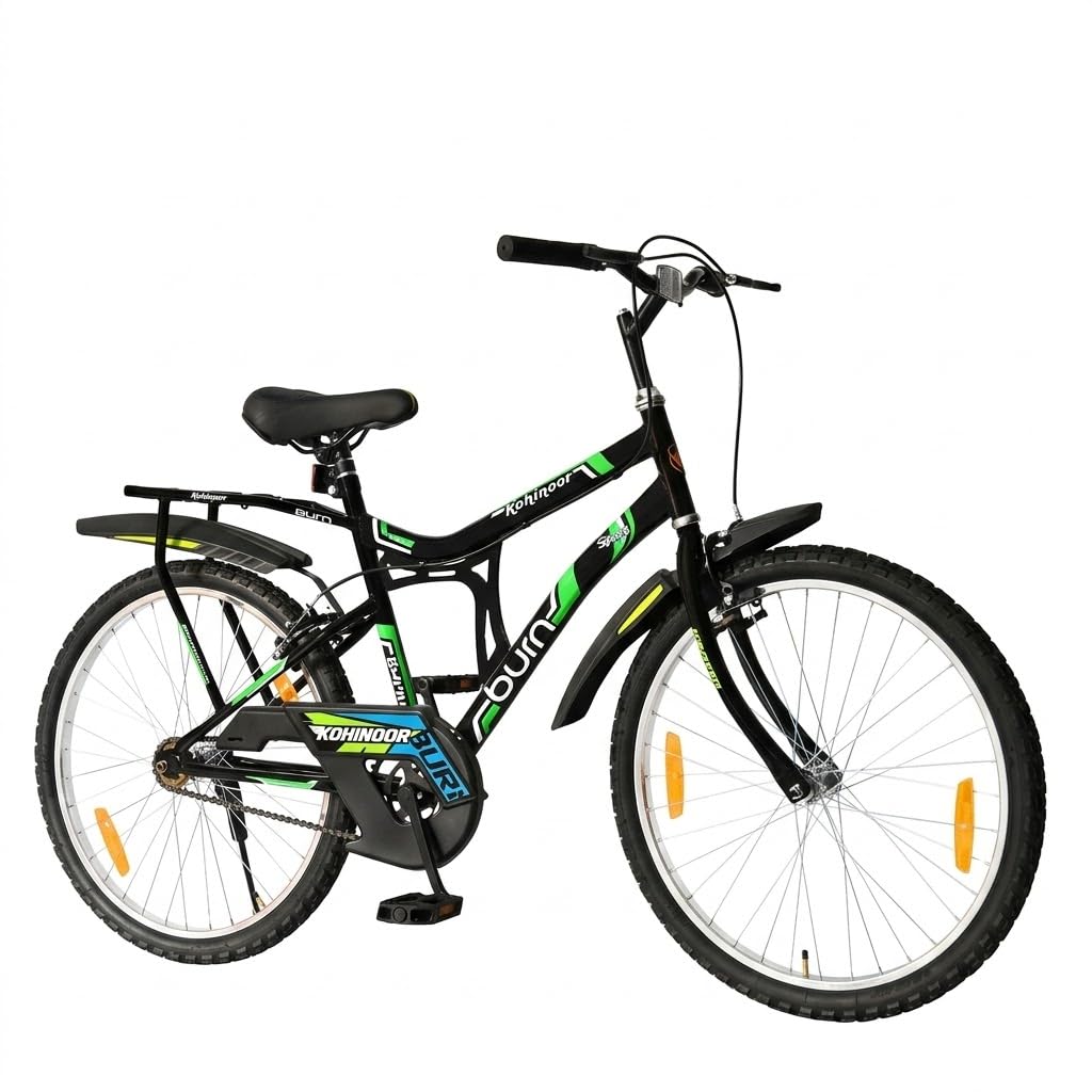 KOHINOOR - Burn MTB 26T IBC Mountain Bicycle/Bike Without Gear Single Speed for Men - Ideal for 12+ Years,Unisex-Adult,Rear,Mountain Bike,18 inches, Black (RED)-image-25