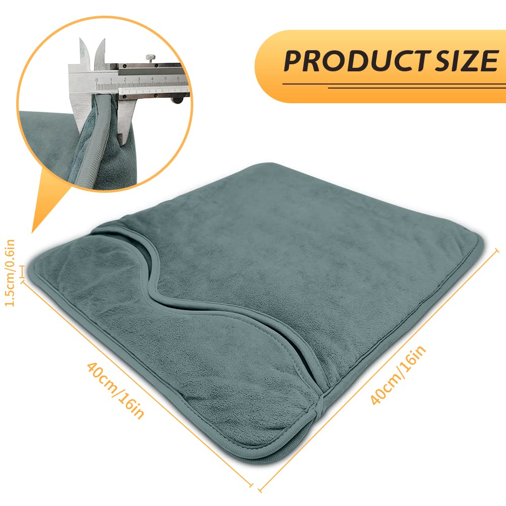 Cuplu 40x40 Calienta Pies Electrico de Calentamiento Rápido,6 Niveles de Temperatura y 4 Temporizadores,Apagado Automático,Calentador Pies electrico Lavable por Mujeres/Hombres (Gris Oscuro)