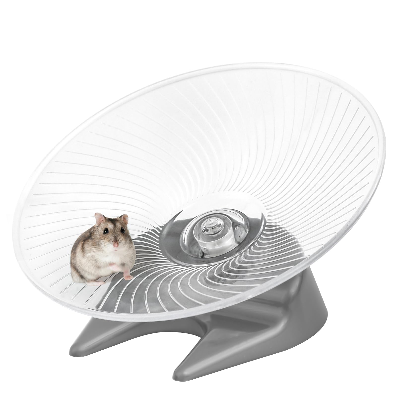 Silent Hamster Exercise Wheels - Quiet Spinner Hamster Running Wheels with Adjustable Stand for Gerbils Mice Or Other Small Animals,Medium