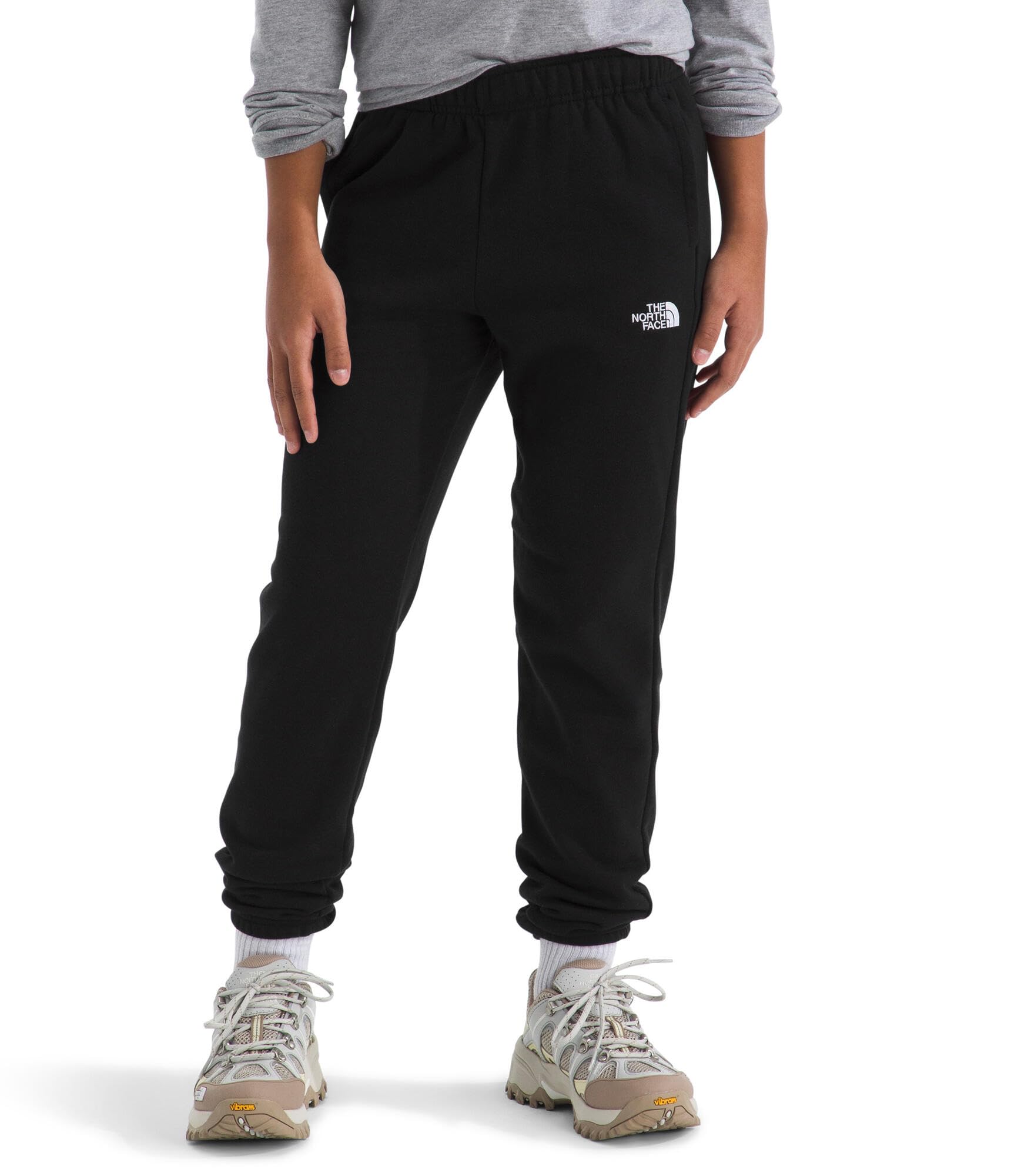 The North FACE Evolution Emb Pant | Luźne spodnie dresowe dla chłopców i dziewczynek z regulowanym pasem, kieszeniami, elastycznymi mankietami