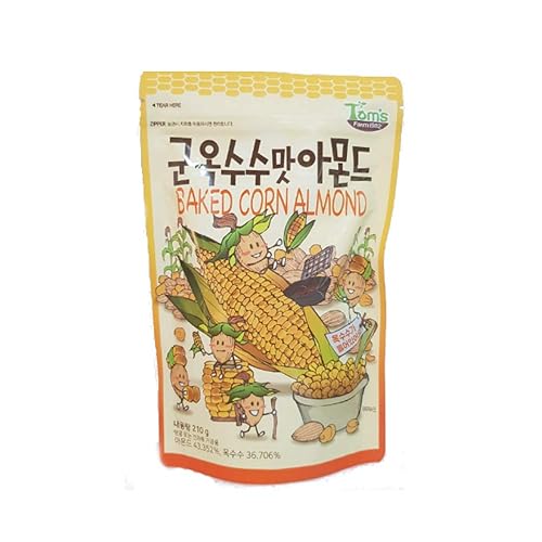 Miniatura 2 de Gilim Tom's Farm - Almendras sazonadas coreanas sabor a maíz tostado (7.41 oz) x 3 paquetes