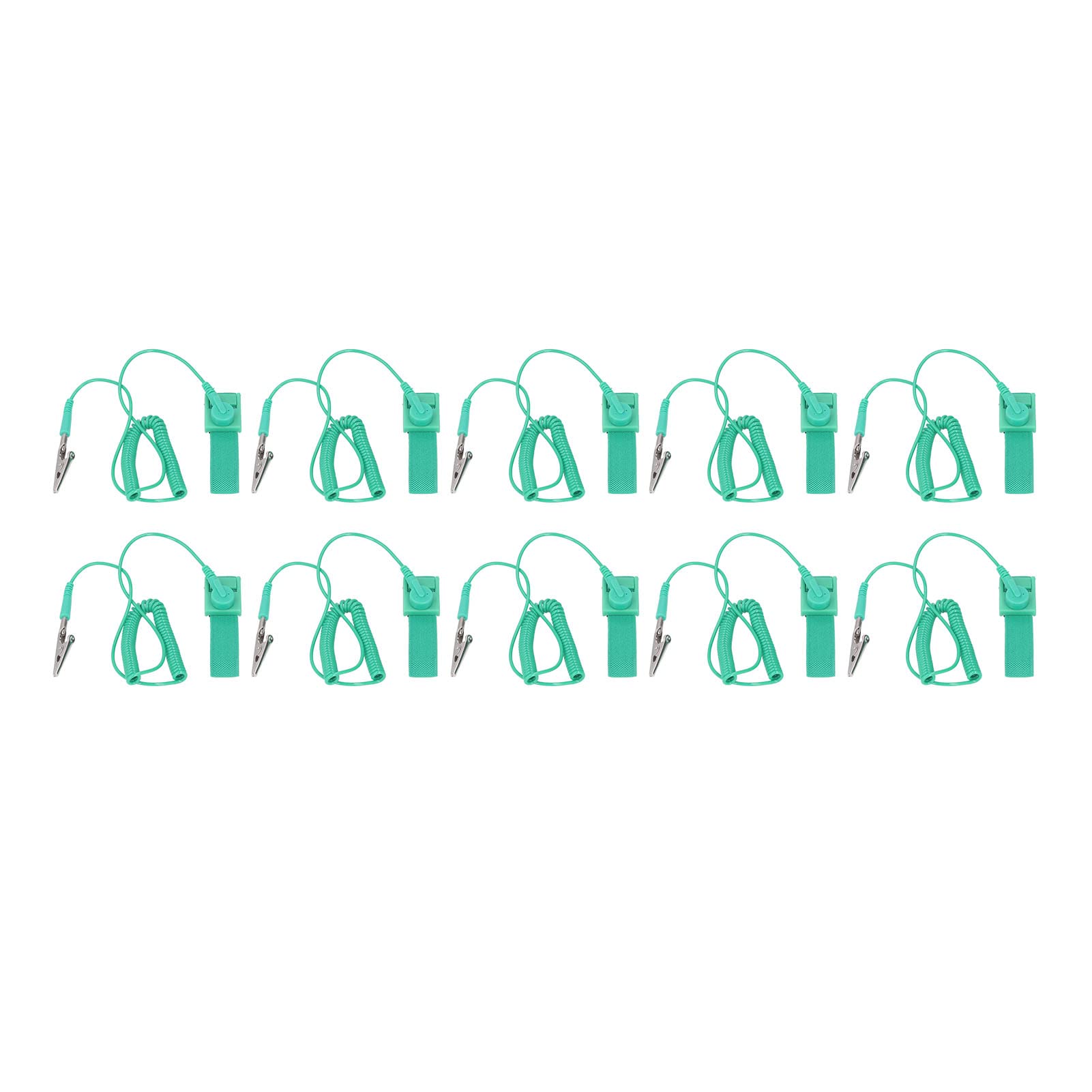 Atyhao Antistatic Wrist Strap Antistatic Bracelet with Long Pu Cable 1Mω 10pcs Antistatic Bracelet Esd Supplies