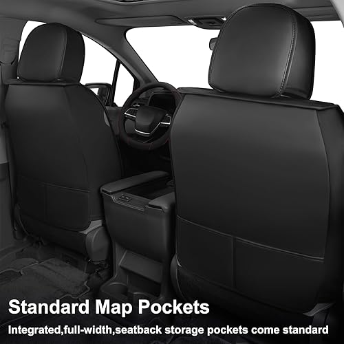 Miniatura 9 de JOJ Fundas de asiento de automóvil para Nissan Frontier 1998-2022, fundas de asiento de automóvil de 5 asientos, antideslizantes, impermeables,