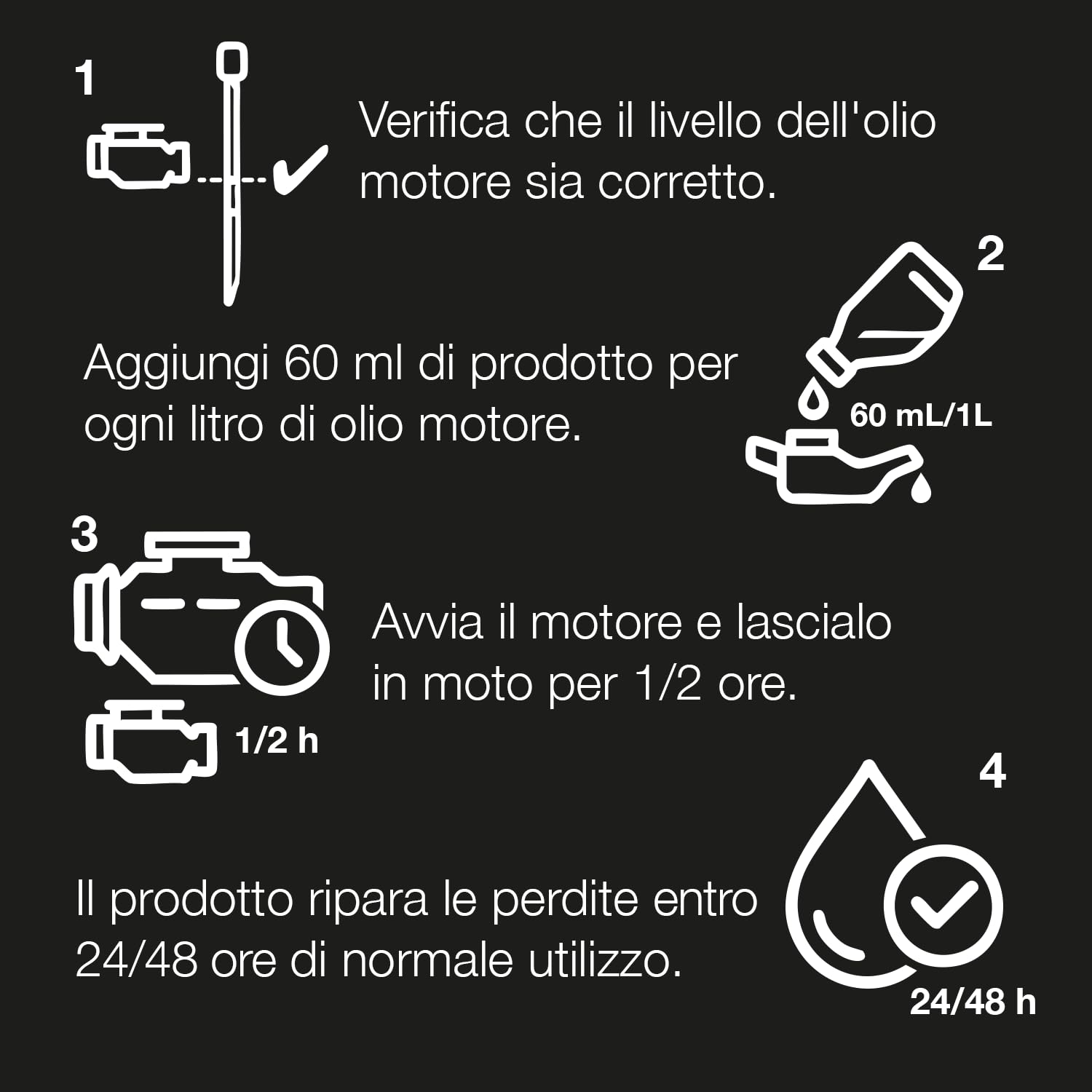 ERRECOM Stop Up, Turafalle per Risolvere Le Perdite di Olio dalle Parti del Motore degli Autoveicoli, Flacone da 250 ml