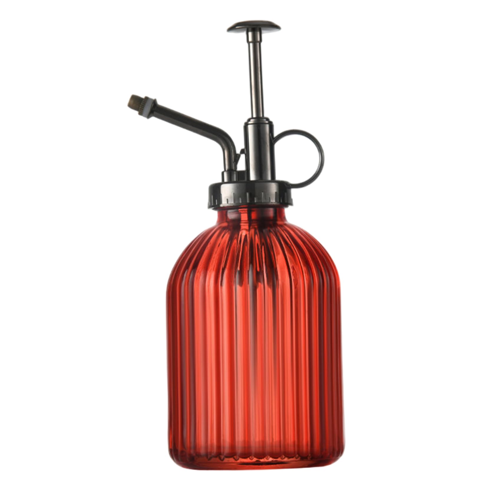 Licsaliwe Plant Mister Spray Bottle 320ml, Press-Type Fine Mist Sprayer with Handle for Succulents & Indoor(Red)