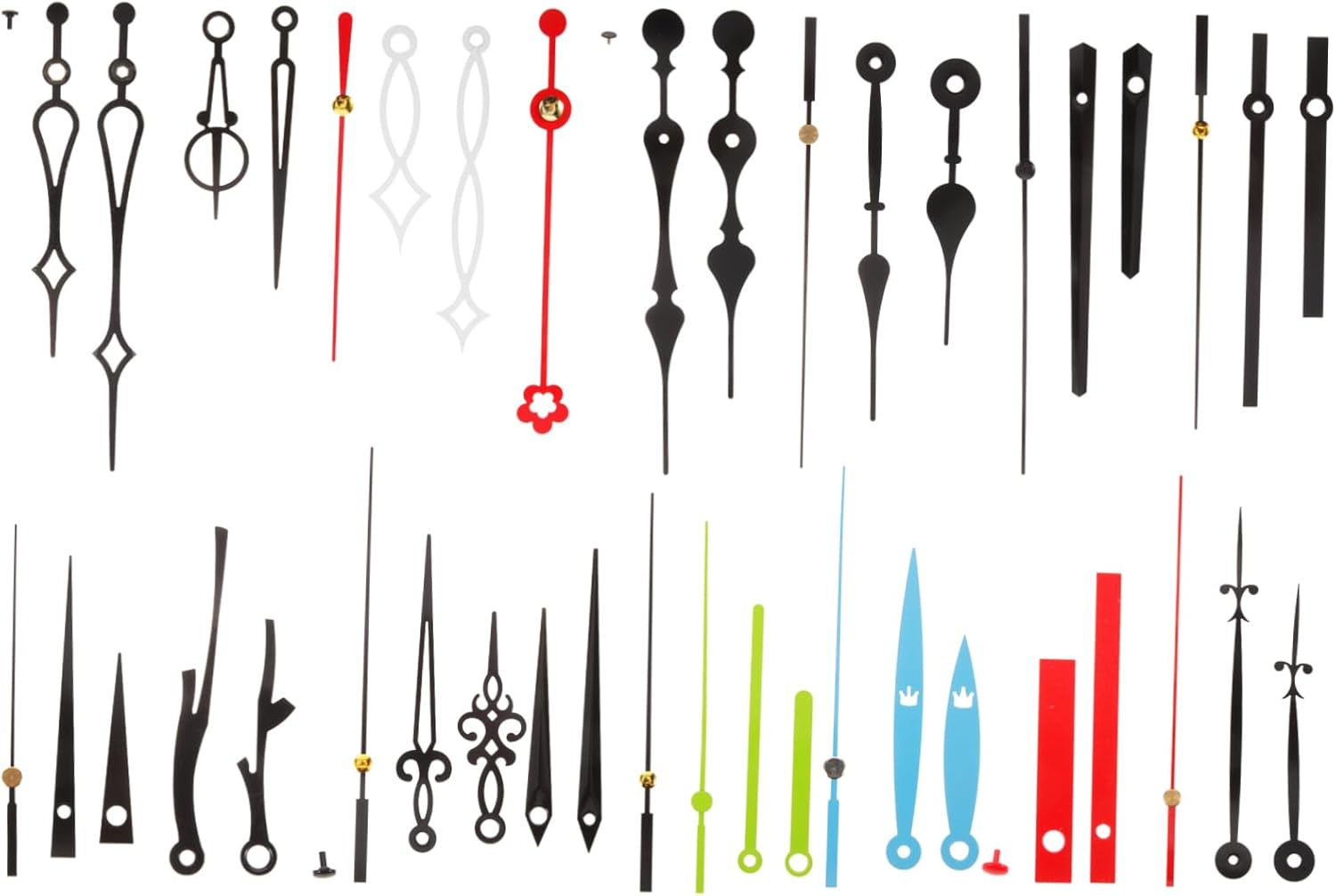 DOITOOL 60sets Clock Hands Replacement Kit for Wall Clock Movement for Accurate Timekeeping and Easy Installation and