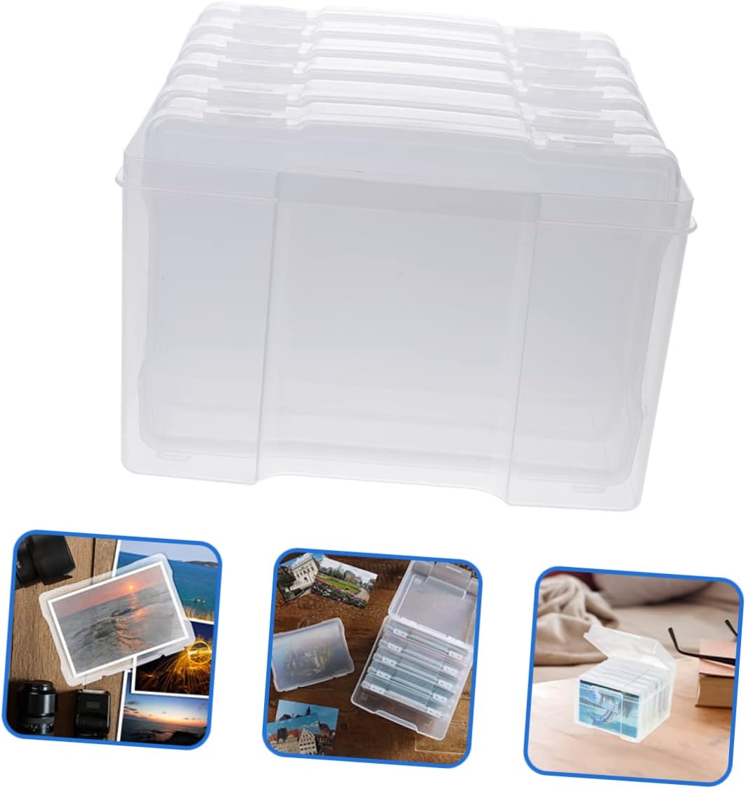PLAFOPE Multi-Functional Photo Storage Box Organizer Box Dividers Card Storage Photo Strong Capacity