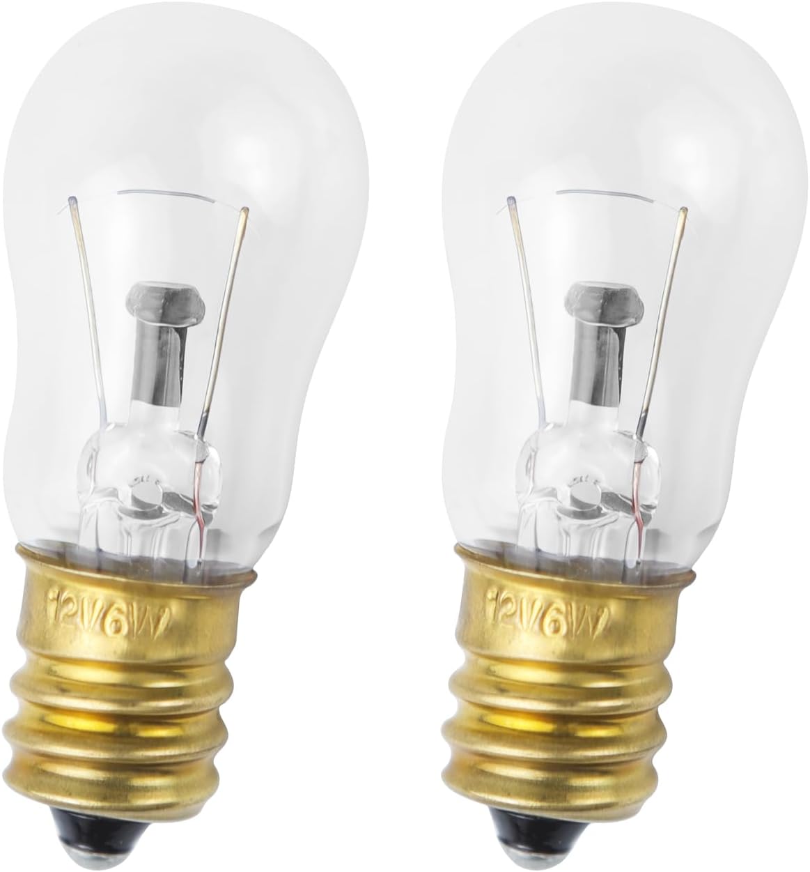 2PK-WR02X12208 Refrigerator Light Replacement Compatible with GE Appliance 12V, 6W, 1-7/8" Length Clear Light Bulb Refrigerator Ice & Water Dispenser Light Bulb Replacement